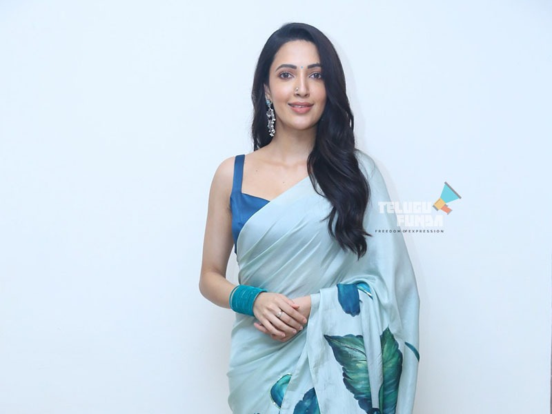 Neha Shetty in Blue saree