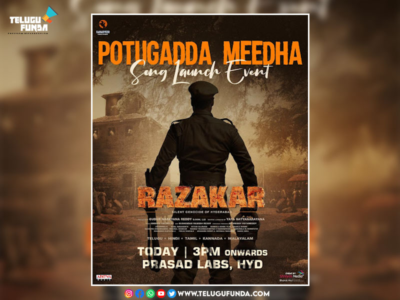 Unveiling The Anthem PothuGadda Meedha Song Launch Event from Razakar