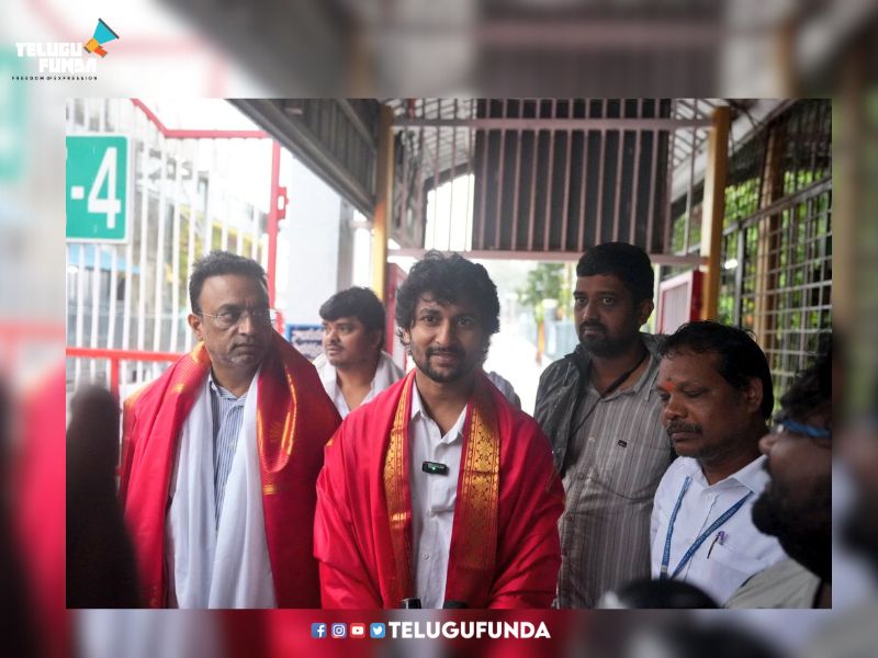 Nani at Tirumala Ahead of Hi Nanna's Release