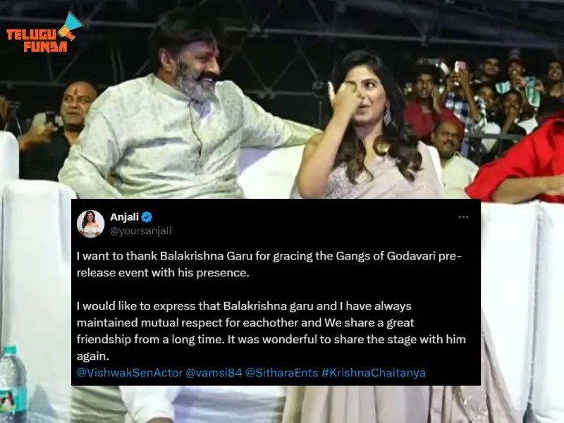 Don't laugh. Serious matter it is: Anjali thanks Balakrishna