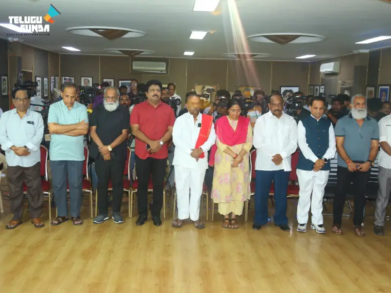 Telugu Film Chamber pays tribute to Ramoji Rao.