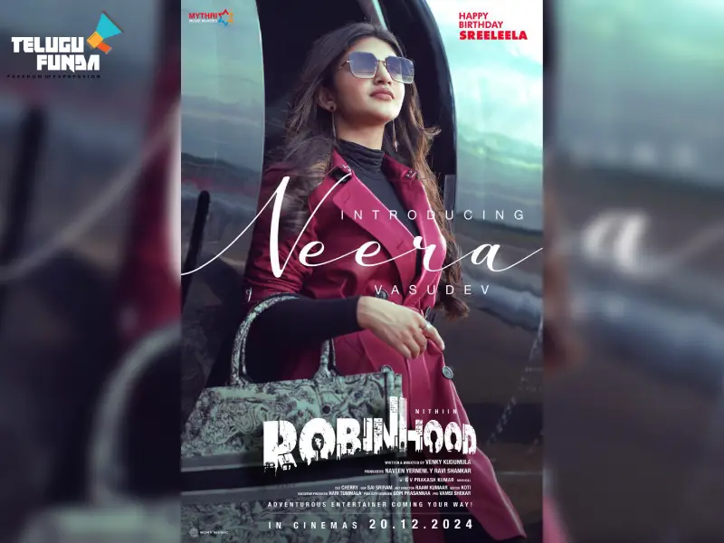 Sreeleela as a headstrong Neera Vasudev in Nithiin’s 'Robinhood'