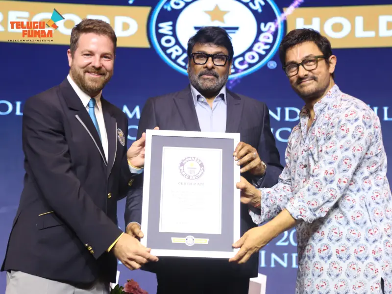 Chiranjeevi feted with Guinness World Record in Aamir Khan's presence