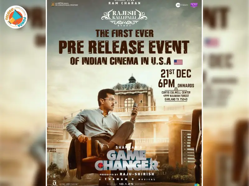 Ram Charan Game Changer Makes History with US Pre-Release Event